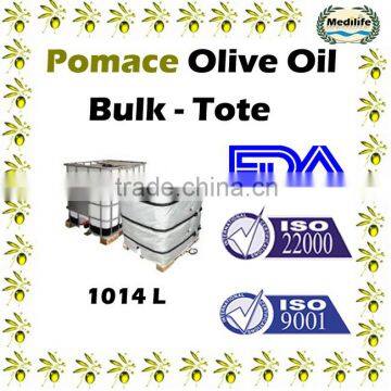 1014 L Pomace Olive Oil with FDA Certification in Bulk, 100% Pomace Olive Oil in Tote 275 Gallons 1014 Liters .