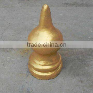 Antique roofing material temple finial