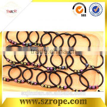 wholesale elastic hair band with metal accessories of monogram