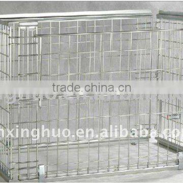 Stackable wire pallet container/pallet cage/storage wire basket