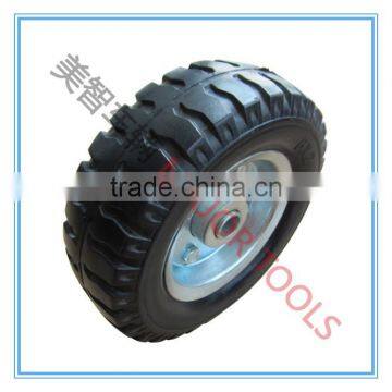 6X2 solid rubber wagon wheel with steel rim