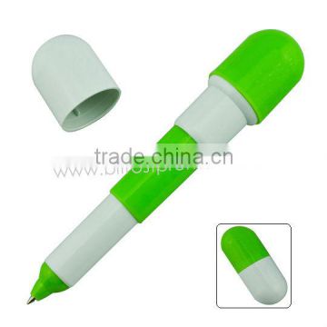 plastic retractable capsule shape ball pen