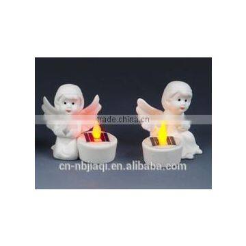 Solar Ceramics Angel Candle Light