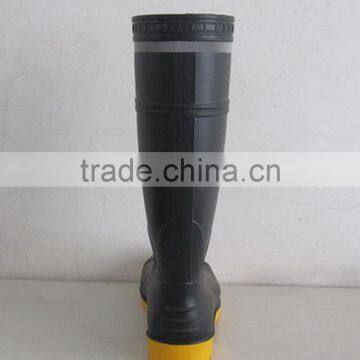 Steel Toe and Steel Plate Protetive Construction Rain Boots With Reflective Strip photo-5