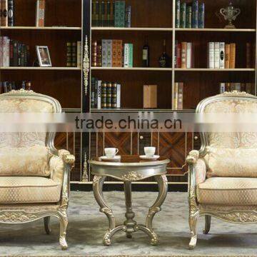 Luxury and Royal Living Room Sofa Chair, Solid Wood Tea Table and Single Chairs Set (BF01-ML038)