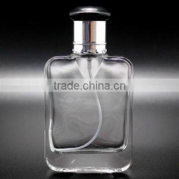 80ml spray perfume bottle for wholesale, high-end lady cosmetics bottle, 80ml clip mouth glass bottle, with lid