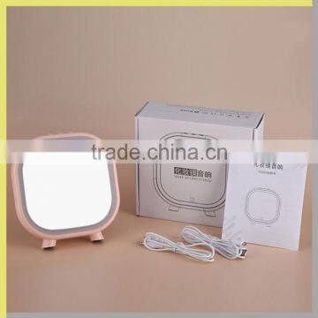 Desktop Makeup Mirror With Bluetooth Loudspeaker Box, USB Charge Table Lamp For Valentine Day photo-6