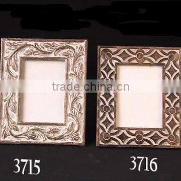 Handmade wooden vintage photo frame, wooden picture frame, antique look photo frame