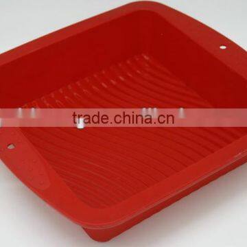 Heat-resistant microwave silicone cake pan/square shape cake mould