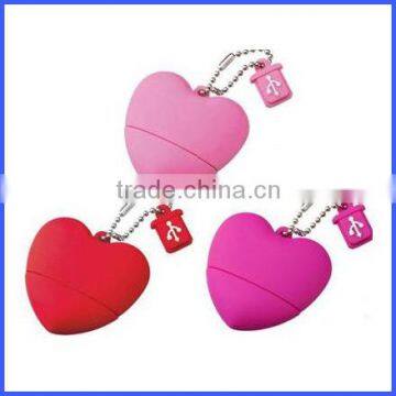 Heart shape silicone USB cover