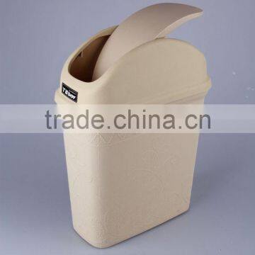 Household Garbage Can/Rubbish Bin With Relief Pattern/Plastic Trash Can photo-2
