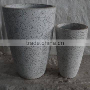 Viet-nam-lightweight-planters/Round Tall Cement Planter for Garden Pots