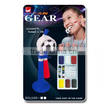 2016 Euro Cup soccer fans 2 tones football horn cheering set/ fan gears / soccer fans noise maker kit