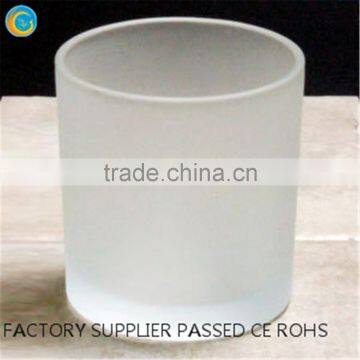 Frosted Candle Large Jar Amber Candle Jar Glass photo-2