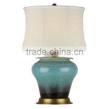 BISINI Luxury Decorative Deep Blue Ceramic Table Lamp photo-2