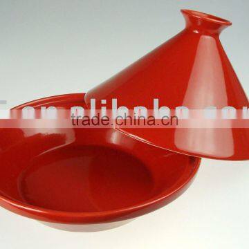 Large cooking tajine,10.5 inch, Red color