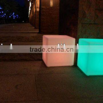 LED colorful decorative plastic cube chair