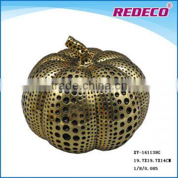 Electroplated resin harvest decorative pumkin