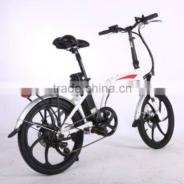20 Inch CE Electric Bicycle Aluminum Alloy Suspension Fork Folding Electric Bike With One-piece Aluminum Alloy Wheel photo-2