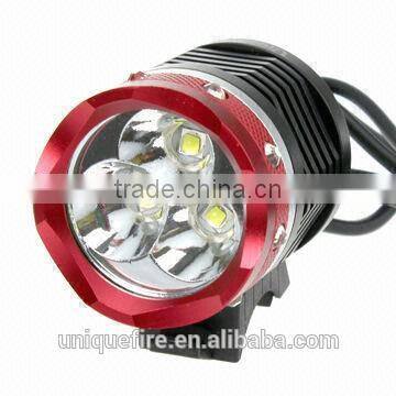 Uniquefire cree t6 rechargeable mining red led bike headlamp
