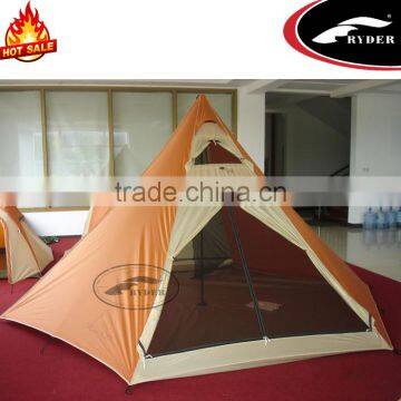 2 Person Outdoor Waterproof 3 Season Hexagon Pyramid Teepee Camping Tent