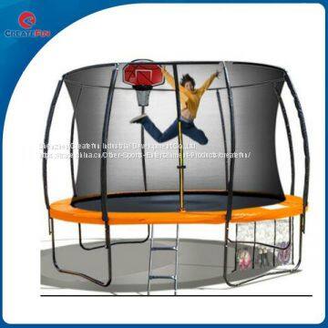 CreateFun Wholesale 10ft Fiberglass Trampoline With Enclosure