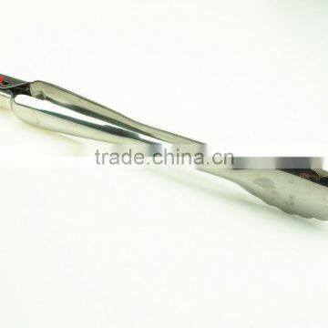 39034 12 Inch Heavy New Mould Stainless Steel Kitchen Tongs BBQ Grill Food Salad Tongs photo-4