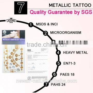High Quality Gold Metallic Temporary Tattoo photo-3