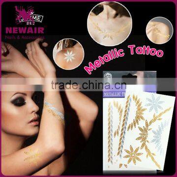 Waterproof Body Safe Metal Jewel Temporary Tattoo Sticker