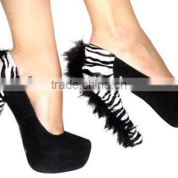 SC024 Vintage handmade ladies Zebra stripe sexy heel condoms for party