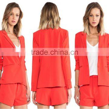 women high fashion blazer with shorts outfit manufacture