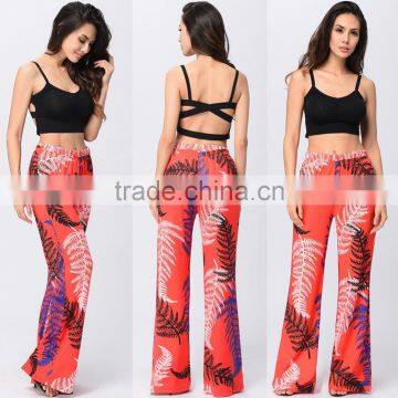 Stretchy ladies casual bell bottom pants