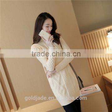 Wool Sweater Design for Girl White Cotton Pullover Sweater Women photo-2