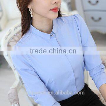 new design cheap fancy long sleeve cotton shirt for ladies