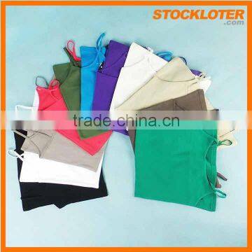 ladies colorful cotton camisole dress stock wholesale