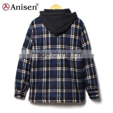 Promotional Stock Lot Apparel Men Fleece Plaids Jacket photo-2