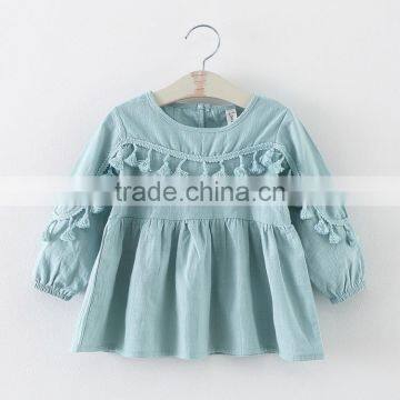 Baby Clothes Wholesale Hot Sale Chiffon Cheap 2017 Clothing Children's Boutique Long Sleeve Pink Summer Girl Princess Girl Dress photo-3