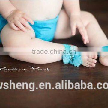 Wholesale Foot Flower Chiffon Accessories Foot Ornaments Baby Photography Shooting Props Baby Pearl Foot Flowers photo-2