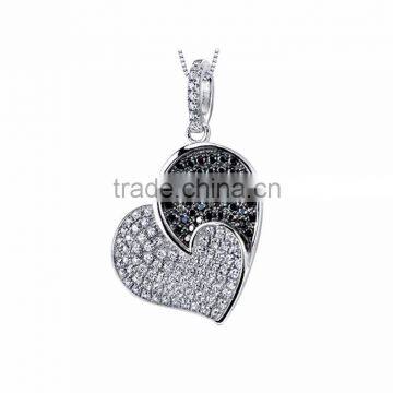 Silver Plated Small Gemstone Pendant