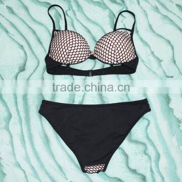 Black Women Crochet Bikinis Sexy Cups Classy Swimsuits