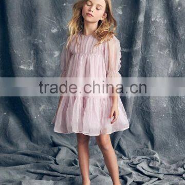 2017 Girls Party Dress Kids Long Sleeve Evening Dress Girls Frock Designs