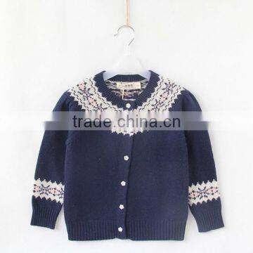 Girls snowflake pattern knitted christmas sweater