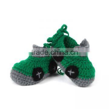 Cartoon Cars Style Handmade Crochet Baby Boy Shoes