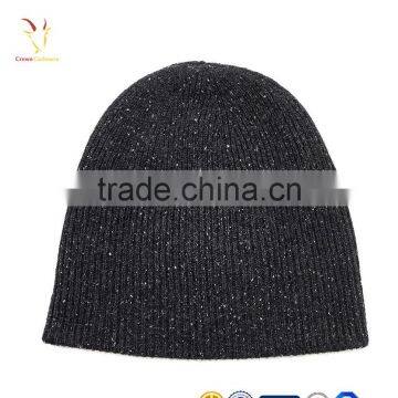 Mens Winter 100% Wool Knitted Beanie Hat