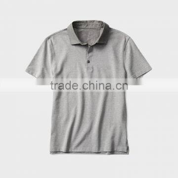 China Wholesale Custom Men's Grey Short Sleeve Polo Shirt