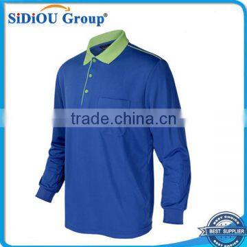 cheap long sleeve two color polo shirt price