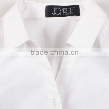 2017 New Design Ladies Office Wear White V-neck Collar Blouse for Women photo-4