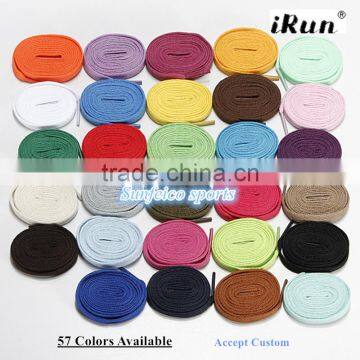 Flat Shoelaces 1 Pair Of Strong High Quality Sneaker Trainer Boot Shoe Laces 8mm~NO MOQ~57 Colors Available~Accept Custom photo-3