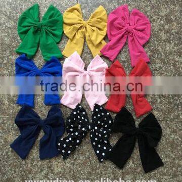 Girls and Doll Bow Hairwear Persnickety Remake Cotton Bowknot Baby Girl Headbands Children Cotton Hairband Wholesale 2016 photo-3