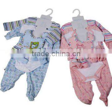 Baby 7pcs clothing set/baby wear/baby garment/newborn baby clothing/kid clothes